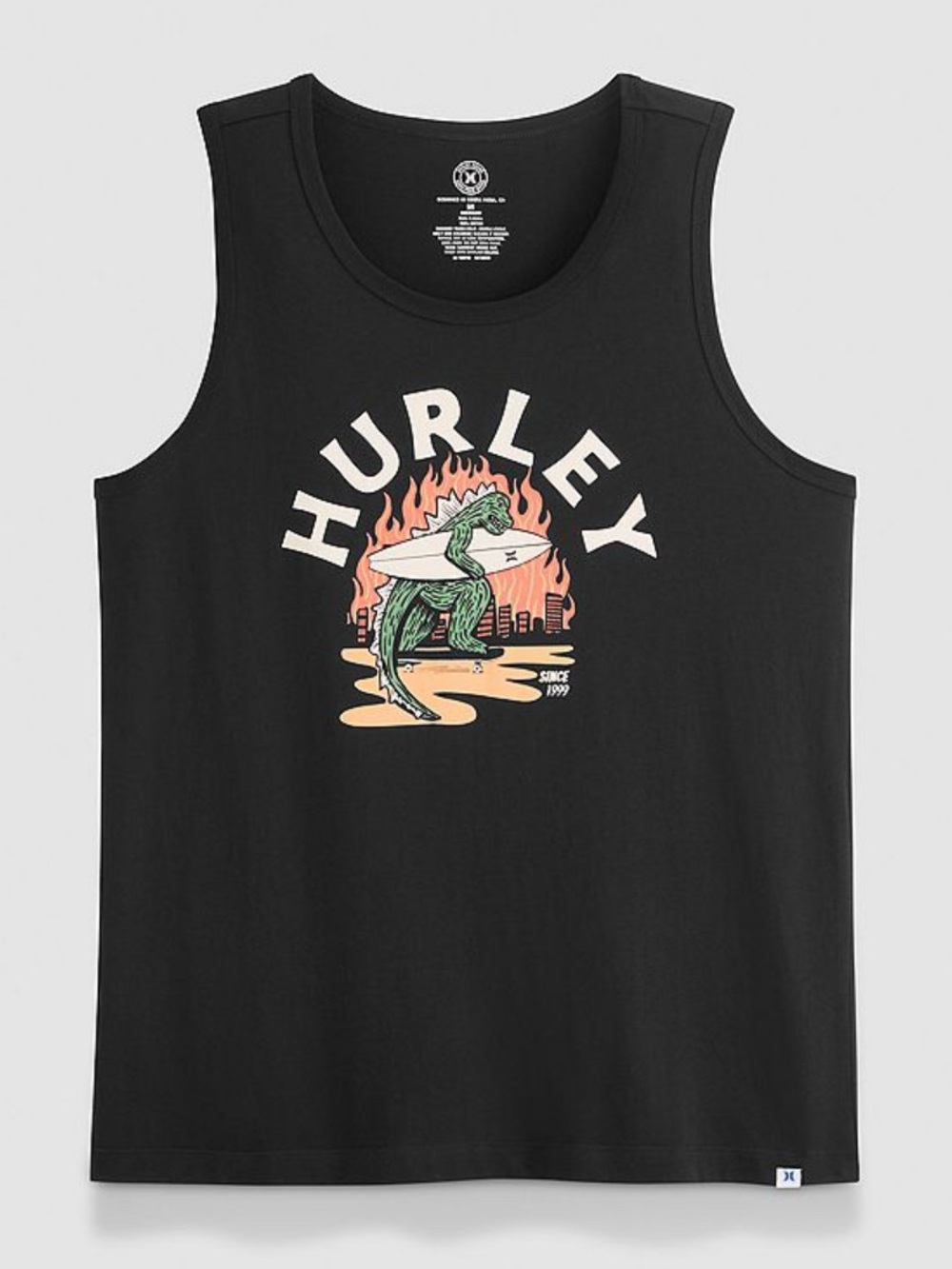 Hurley men’s black lagoon graphic tank